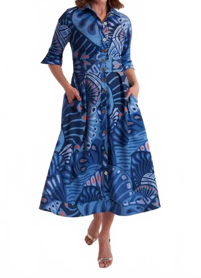 Ck Bradley Monaco Maxi Dress In Blue
