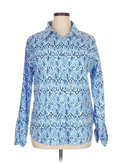 Pre-owned Ck Bradley New York Long Sleeve Button Down Shirt In Blue