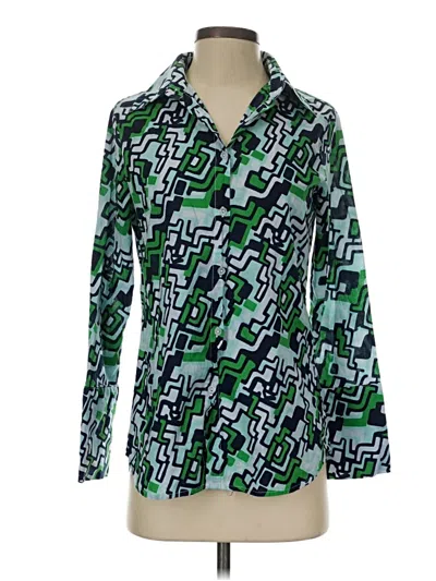 Pre-owned Ck Bradley New York Long Sleeve Button Down Shirt In Green