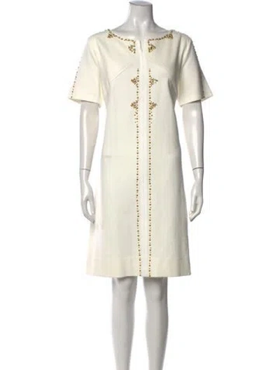 Pre-owned Ck Bradley Nylon Knee-length Dress In Neutral