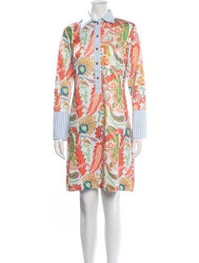 Pre-owned Ck Bradley Paisley Print Mini Dress In Multicolor