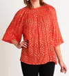 Ck Bradley Pippi Top In Coral/gold In Orange