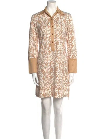 Pre-owned Ck Bradley Printed Mini Dress In Neutral