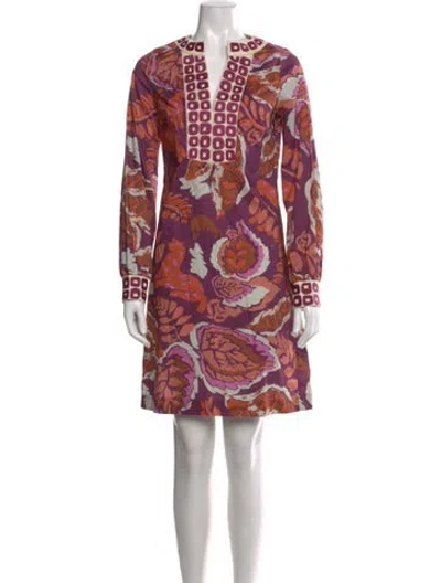 Pre-owned Ck Bradley Printed Mini Dress In Pink