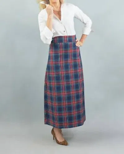 Ck Bradley Sanibel Skirt In Navy Plaid In Multi