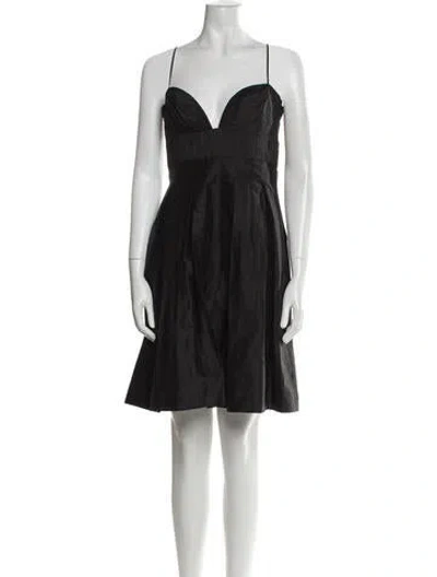 Pre-owned Ck Bradley Silk Mini Dress In Black