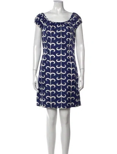 Pre-owned Ck Bradley Silk Mini Dress In Blue