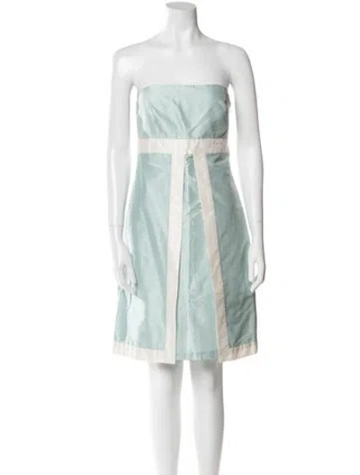 Pre-owned Ck Bradley Silk Mini Dress In Green