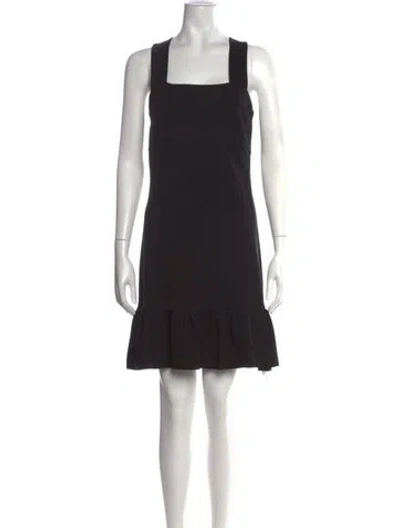 Pre-owned Ck Bradley Square Neckline Mini Dress In Black