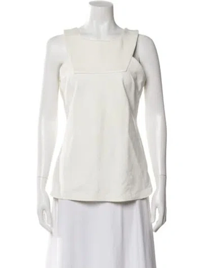 Pre-owned Ck Bradley Square Neckline Sleeveless Top In Neutral