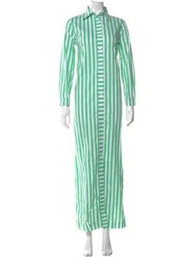 Pre-owned Ck Bradley Striped Long Dress W/ Tags In Multi
