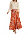 Ck Bradley Tantivy Skirt In Frolic Orange In Red