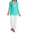 Ck Bradley Tiki Tunic In Green In Blue