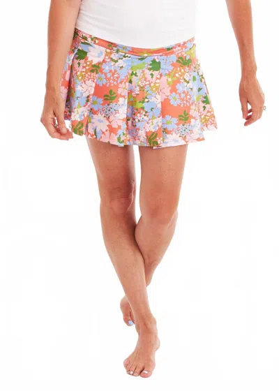 Ck Bradley Topsy Skirt In Poppy Guava In White