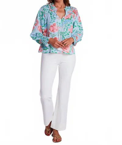 Ck Bradley Trixie Blouse In Cordelia Sky Multi In Blue