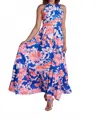 Ck Bradley Trocadero Maxi Dress In Cordelia Blue In Blue