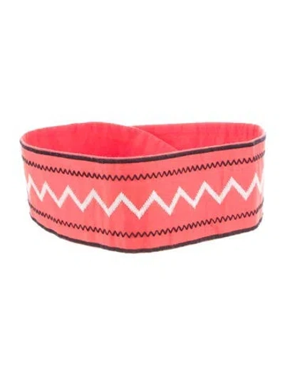 Pre-owned Ck Bradley Wide Satin Belt In Red