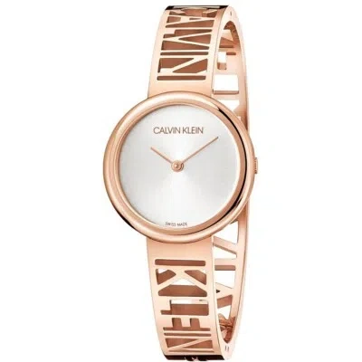 Pre-owned C.k Womens Watch Ck Calvin Klein Mania Kbk2m616 Steel Gold Rose Size M Swiss Made