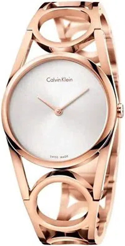 Pre-owned C.k Womens Wristwatch Ck Calvin Klein Round K5u2s646 Steel S Size Swiss Made