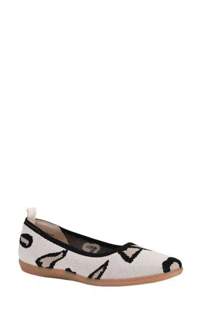Cl By Laundry Begin Again Leopard Print Knit Flat In Beige Multi