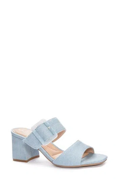 Cl By Laundry Betty Denim Slide Sandal In Light Blue