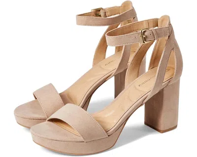 Cl By Laundry Go On 2 Dress Sandals Women Nude Block Heel Ankle Strap Gal1720 In Beige