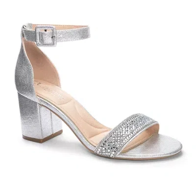 Cl By Laundry Julieann Womens Round Open Toe Block Heel Pumps In Metallic