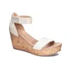 Cl By Laundry Kaya Womens Faux Leather Wedge Heel Wedge Sandals In Multi