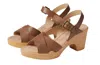 CL BY LAUNDRY LADY LIKE ANKLE STRAP PLATFORM SANDAL IN BROWN