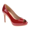Cl By Laundry Mild Womens Round Peep Toe Stiletto Heel Pumps In Red