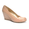 Cl By Laundry Nima Womens Round Closed Toe Wedge Heel Pumps In Brown
