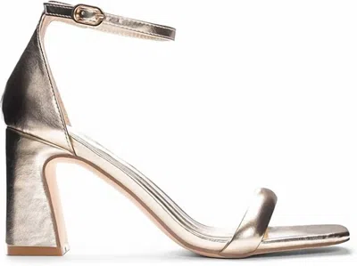 Cl By Laundry Velma Dress Sandal In Light Gold Metallic In Silver