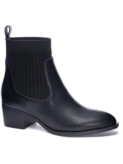 CL BY LAUNDRY WOMENS BLOCK HEEL SLIP ON BOOTIES