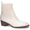 Cl By Laundry Womens Block Heel Slip On Booties In Neutral