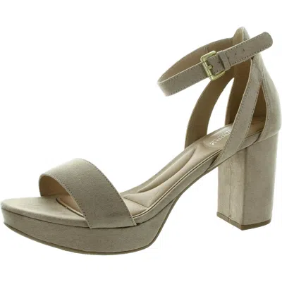 Cl By Laundry Womens Buckle Faux Suede Block Heel