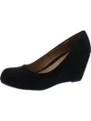 Cl By Laundry Womens Patent Round Toe Wedge Heels In Multi