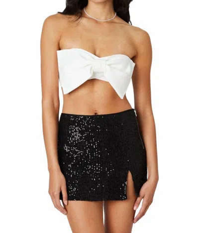 Cla Sequined Mini Skirt In Black