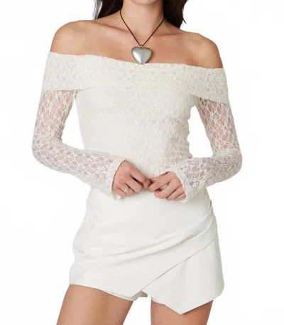 Cla Vegan Leather Envelope Skort In White