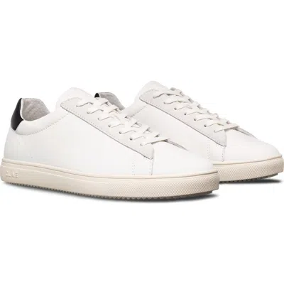 Clae Bradley California Sneaker In White/black Leather