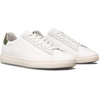 Clae Bradley California Sneaker In White/olive Leather