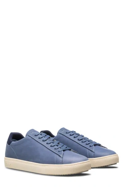 Clae Bradley Low Top Sneaker In Blue Shadow Leather