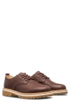 Clae Logan Lugged Plain Toe Derby In Antique Brown Leather