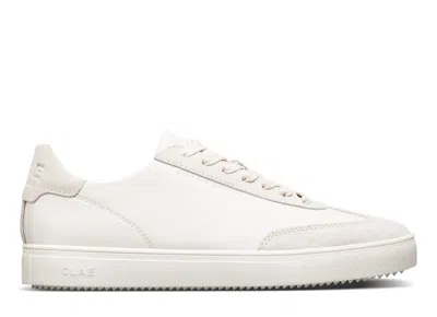 Clae Men's Deane Sneaker In Triple Off-white Leather In Multi