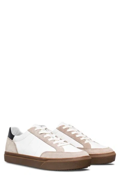 Clae Monroe Venice Leather Sneaker In White Feather Grey Dark Gum