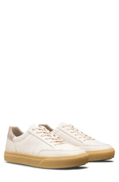 Clae Monroe Vp Low Top Sneaker In Offwhite Leather Cashmere
