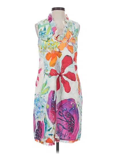 Pre-owned Claire Desjardins Cocktail Dress In White