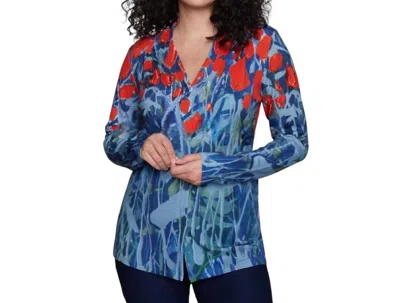 Claire Desjardins Dusk In The Garden V-neck Top In Multi