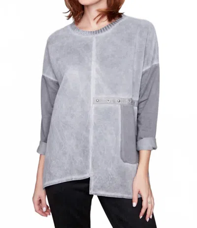 Claire Desjardins Long Sleeve Comfort Italian Top In Grey In Gray