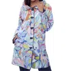 Claire Desjardins Pleated Hood Reversible Raincoat In Multi