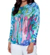 Claire Desjardins Tunic Watercolor Top - Plus In Multicolor In Multi